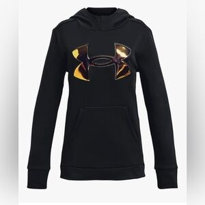 Under Armour Black Sweatshirt with Iridescent Big Logo
